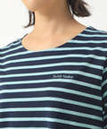 裾切り替えボーダーTシャツ