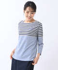 鹿の子 ボーダー Tシャツ【UV加工】