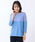 鹿の子 ボーダー Tシャツ【UV加工】