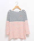 鹿の子 ボーダー Tシャツ【UV加工】