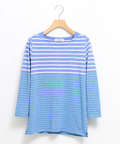 鹿の子 ボーダー Tシャツ【UV加工】