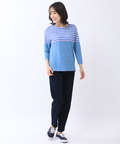 鹿の子 ボーダー Tシャツ【UV加工】