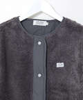 フリース クルーネック カーディガン