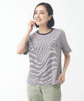 クルーネック プリント Tシャツ【ウガンダオーガニックコットン】