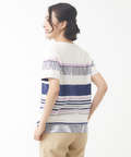 スノーコットン パネルボーダー Tシャツ【接触冷感】