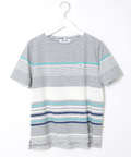スノーコットン パネルボーダー Tシャツ【接触冷感】