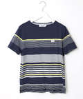 スノーコットン パネルボーダー Tシャツ【接触冷感】