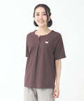 鹿の子 キーネックデザイン Tシャツ【UVカット】