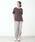 鹿の子 キーネックデザイン Tシャツ【UVカット】
