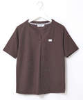 鹿の子 キーネックデザイン Tシャツ【UVカット】