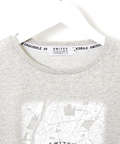 マップ柄プリント 長袖 Tシャツ