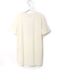 スムース ロゴプリント チュニック丈 Tシャツ