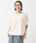 プレーティング天竺 ドルマンスリーブ Tシャツ【接触冷感】