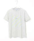 プレーティング天竺 マルチライン プリント Tシャツ【吸汗速乾】