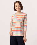 ボーダー7分袖Tシャツ
