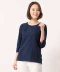 レース7分袖クルーネックTシャツ