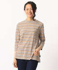 ハイネックジャガードTシャツ【スノーコットン】
