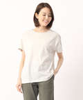 レース切り替えクルーTシャツ