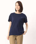 レース切り替えクルーTシャツ