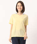 ストライプ部分使いTシャツ【UVカット】
