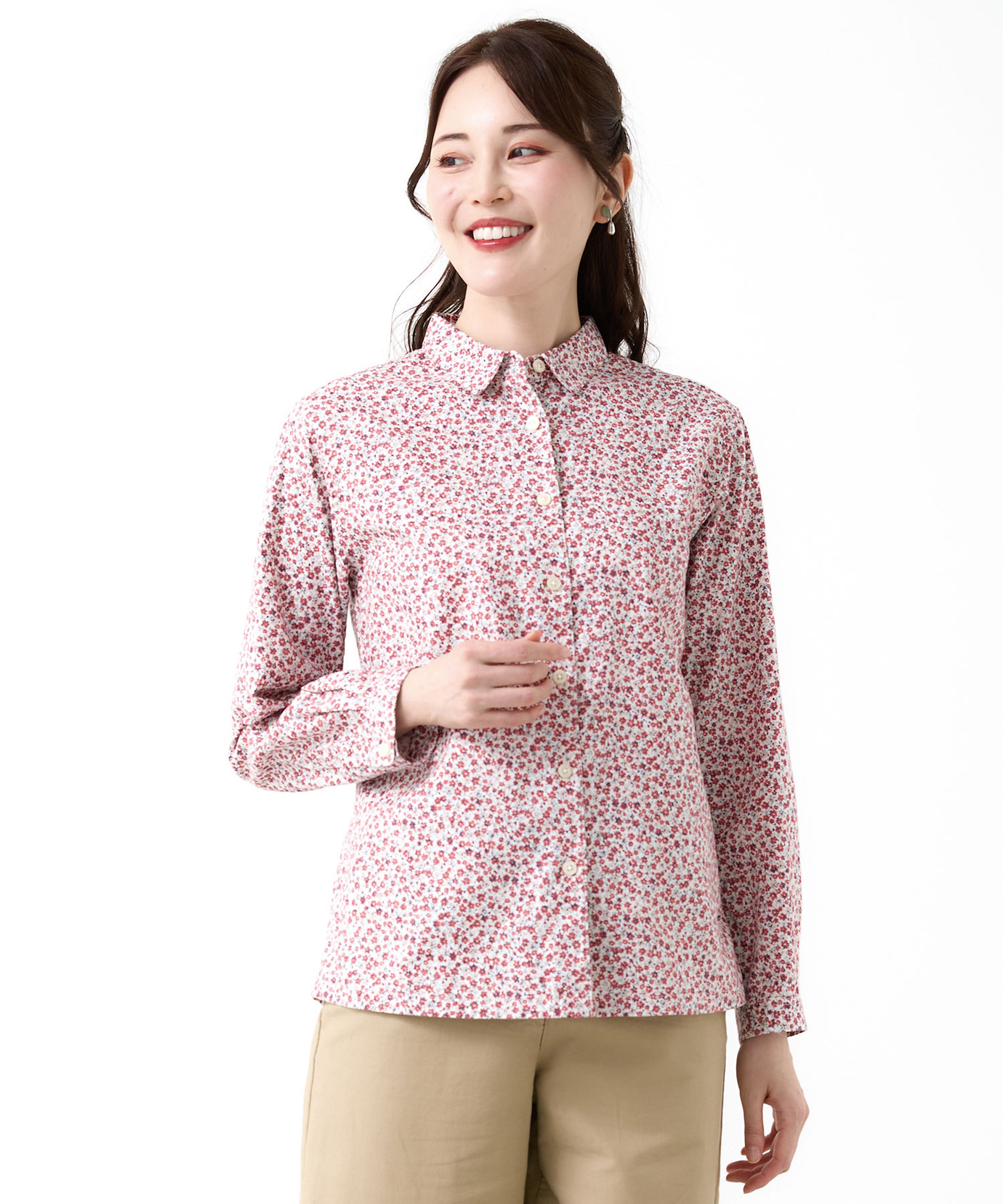 レディース 小花柄プリント ブラウス通販 [0101-55115] - クロコダイル