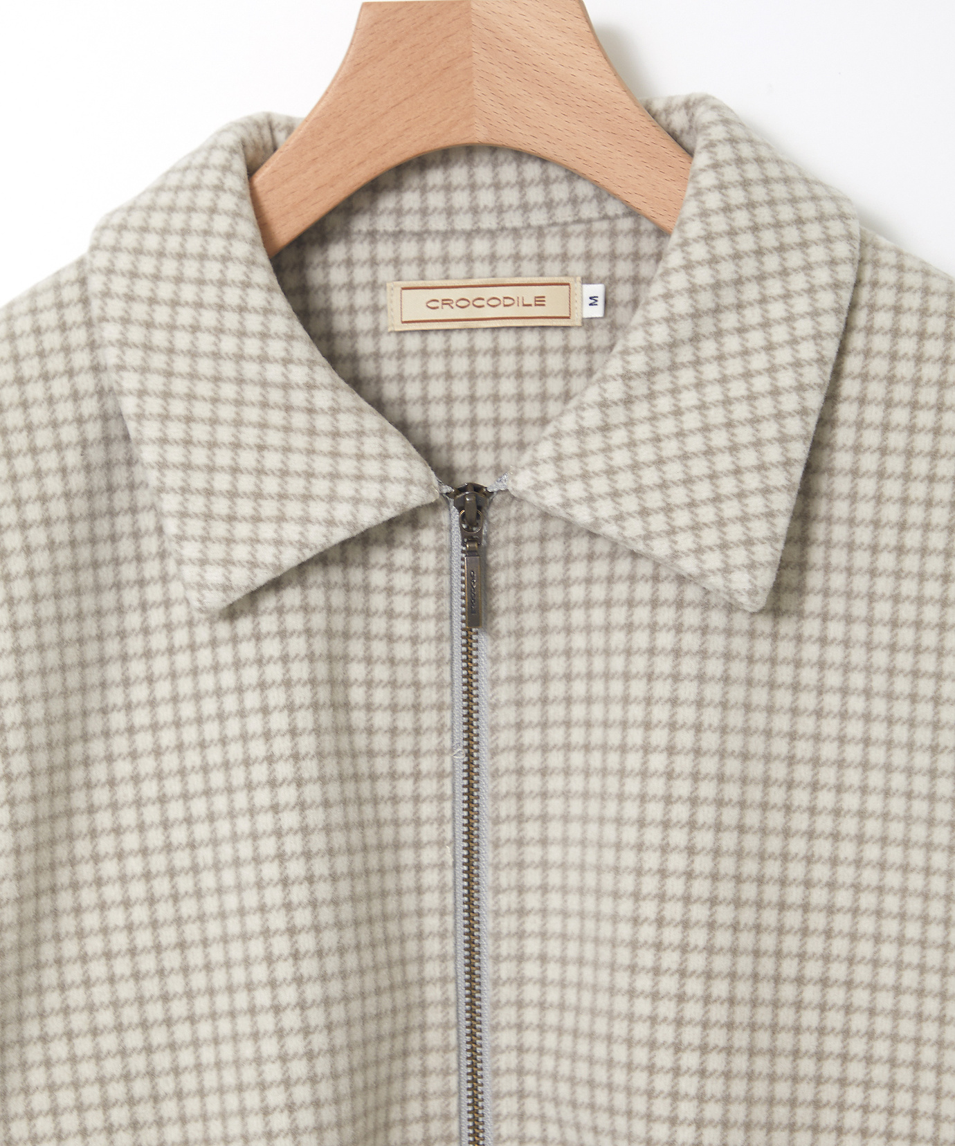 レディース ステンカラー 千鳥柄 ジップジャケット【手洗いOK】通販