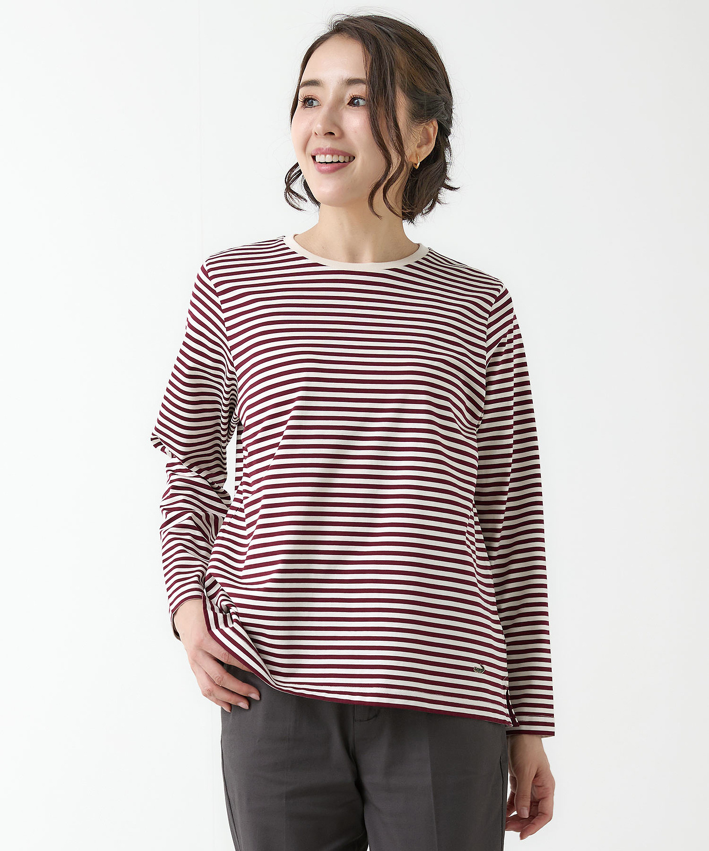 レディース コットン マルチボーダー Tシャツ通販 [0102-55219