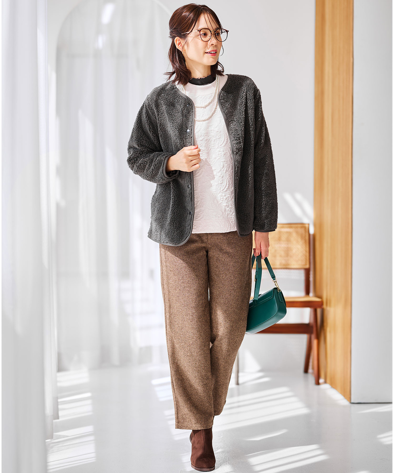 レディース ボア フリースジャケット通販 [0102-55231] - クロコダイル