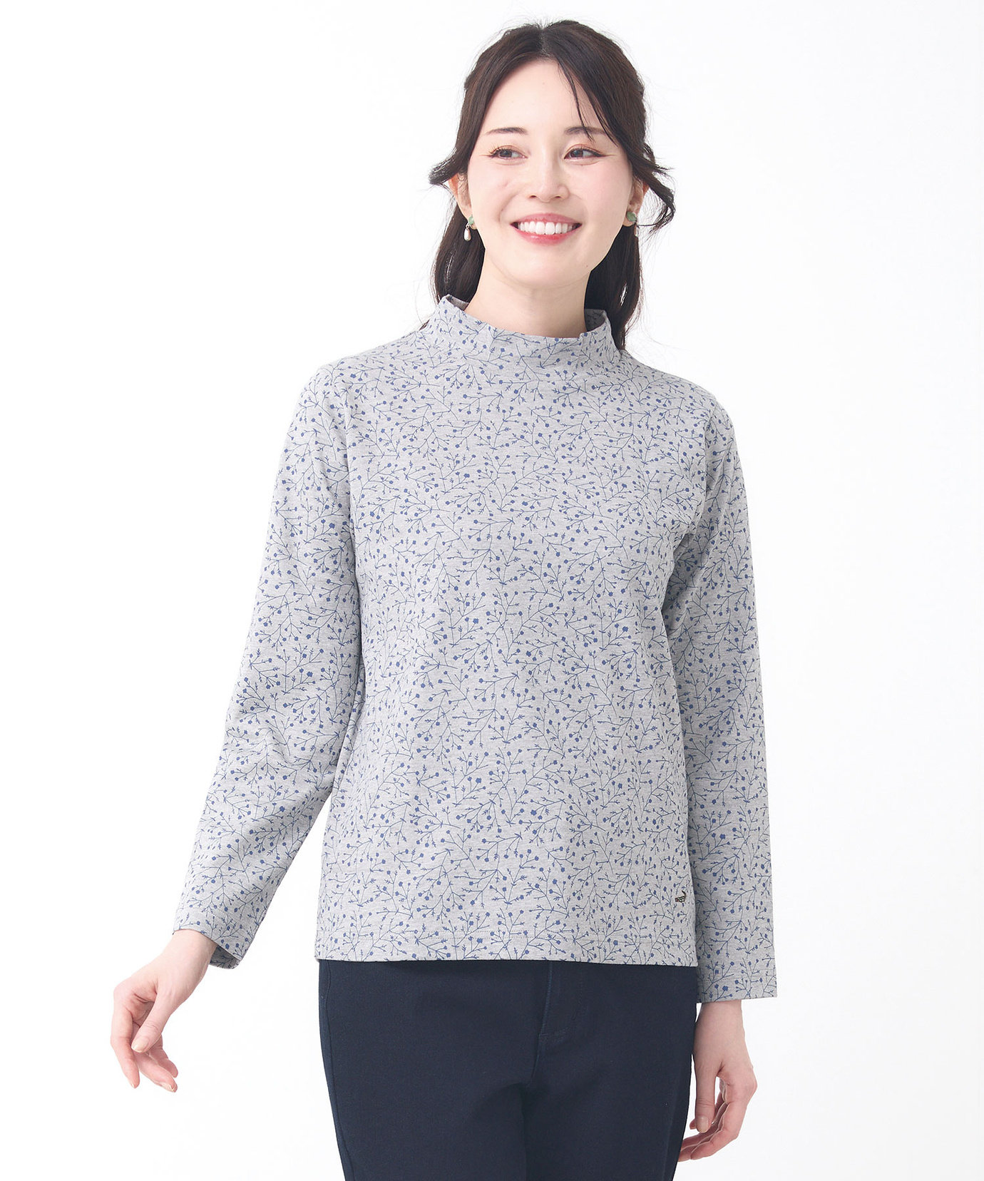 かにサラダ様 極美品❤️モデル着用柄❤️45R インドカディの小花アニーシャツ 3 ぢゅ