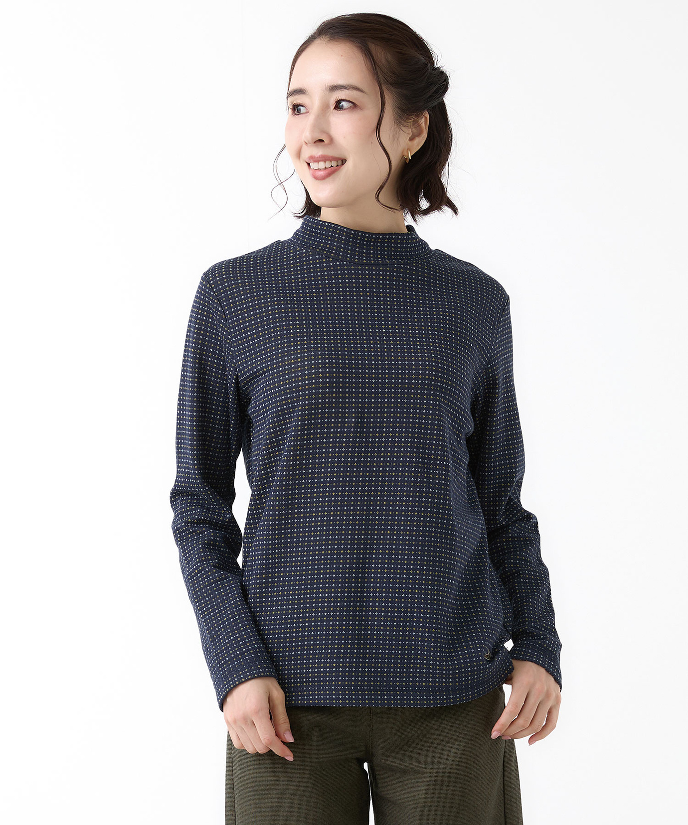 レディース コットン ハイネック カットソー通販 [0102-56208