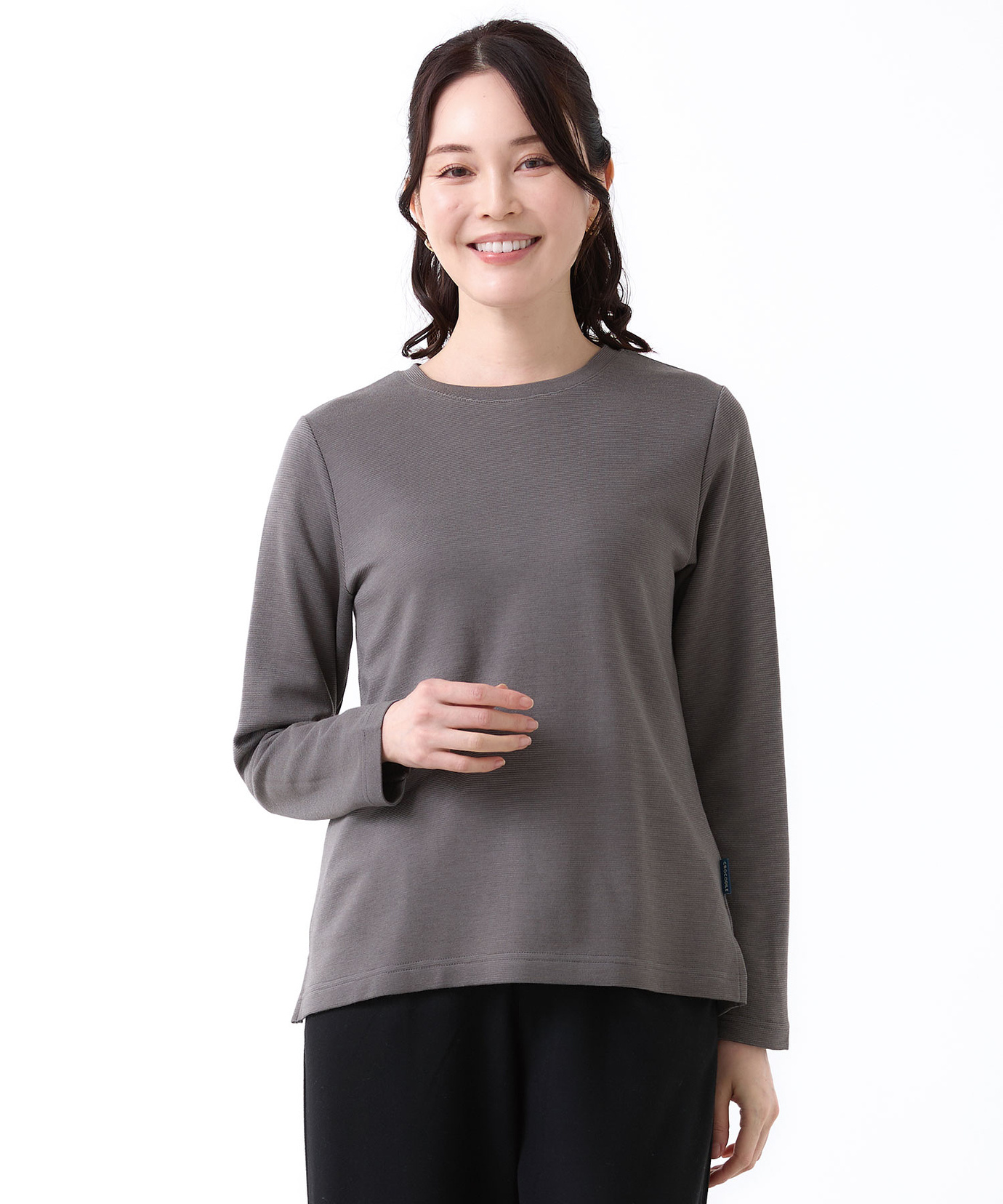 レディース ダブルフェイス クルーネック カットソー通販 [0102-56210