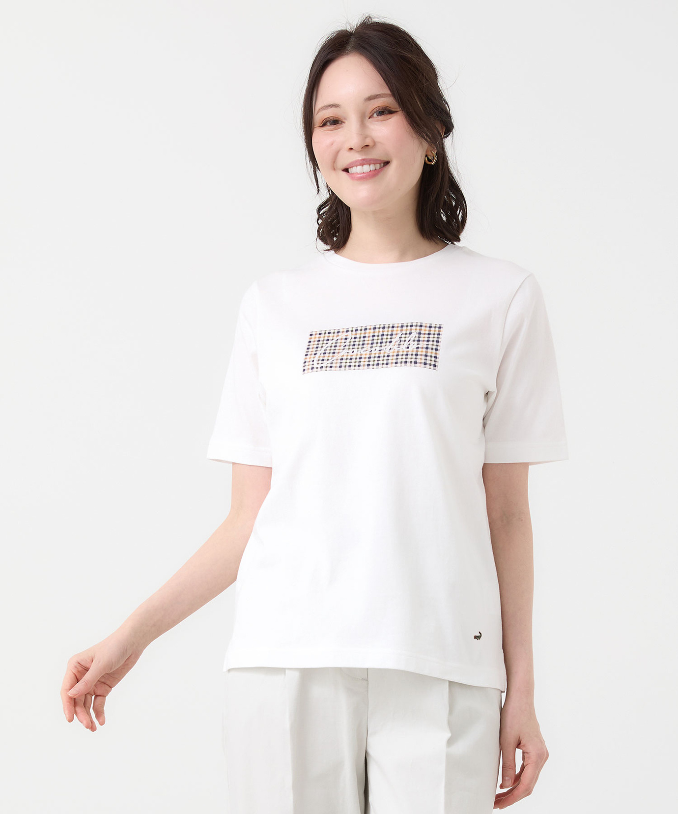レディース クロコダイルタータン ロゴ Tシャツ通販 [0102-63202