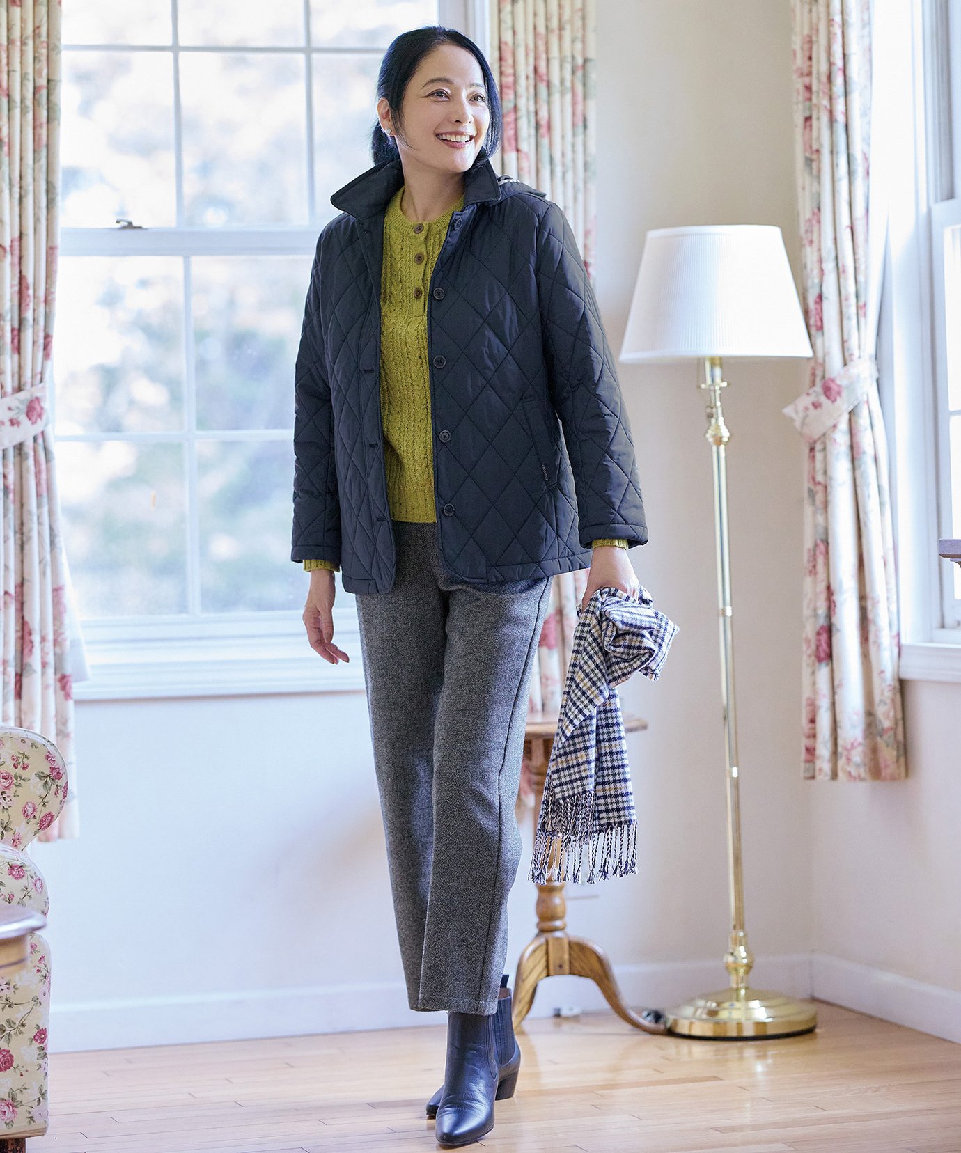 レディース クロコダイルタータン ダイヤキルト 中綿 ジャケット通販