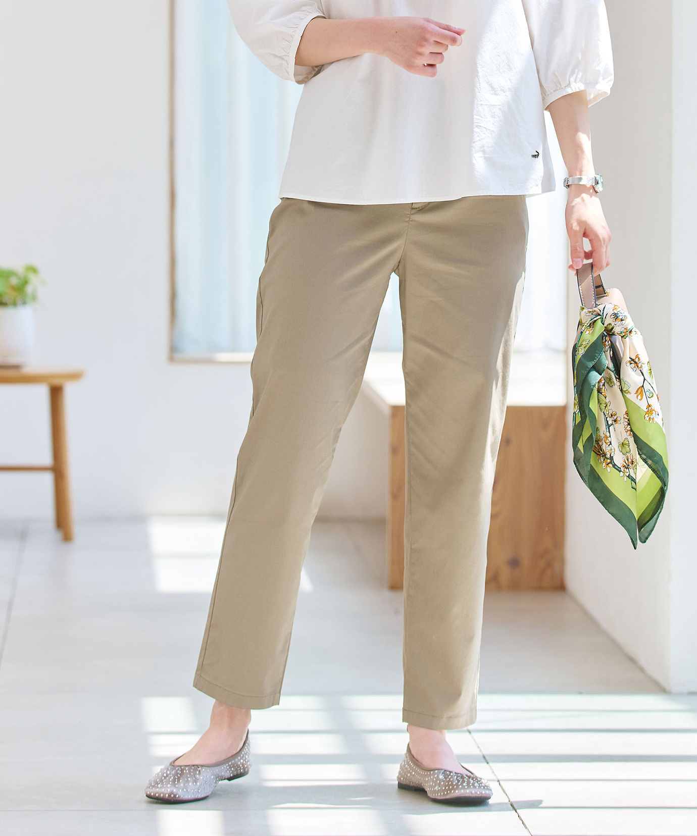 レディース ストレッチ テーパード パンツ通販 [0105-55500