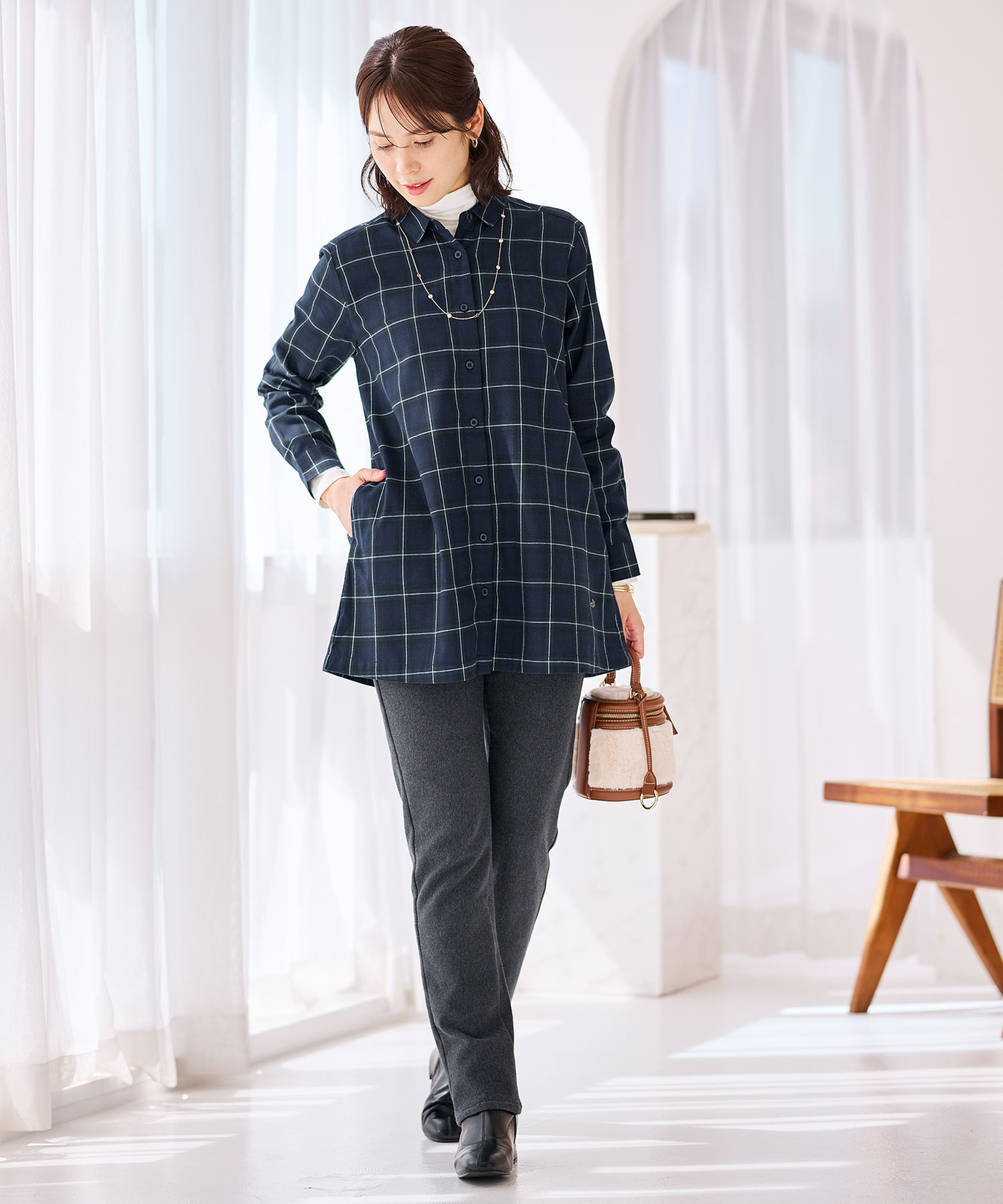 レディース 裏起毛 スリムパンツ通販 [0105-55510] - クロコダイル