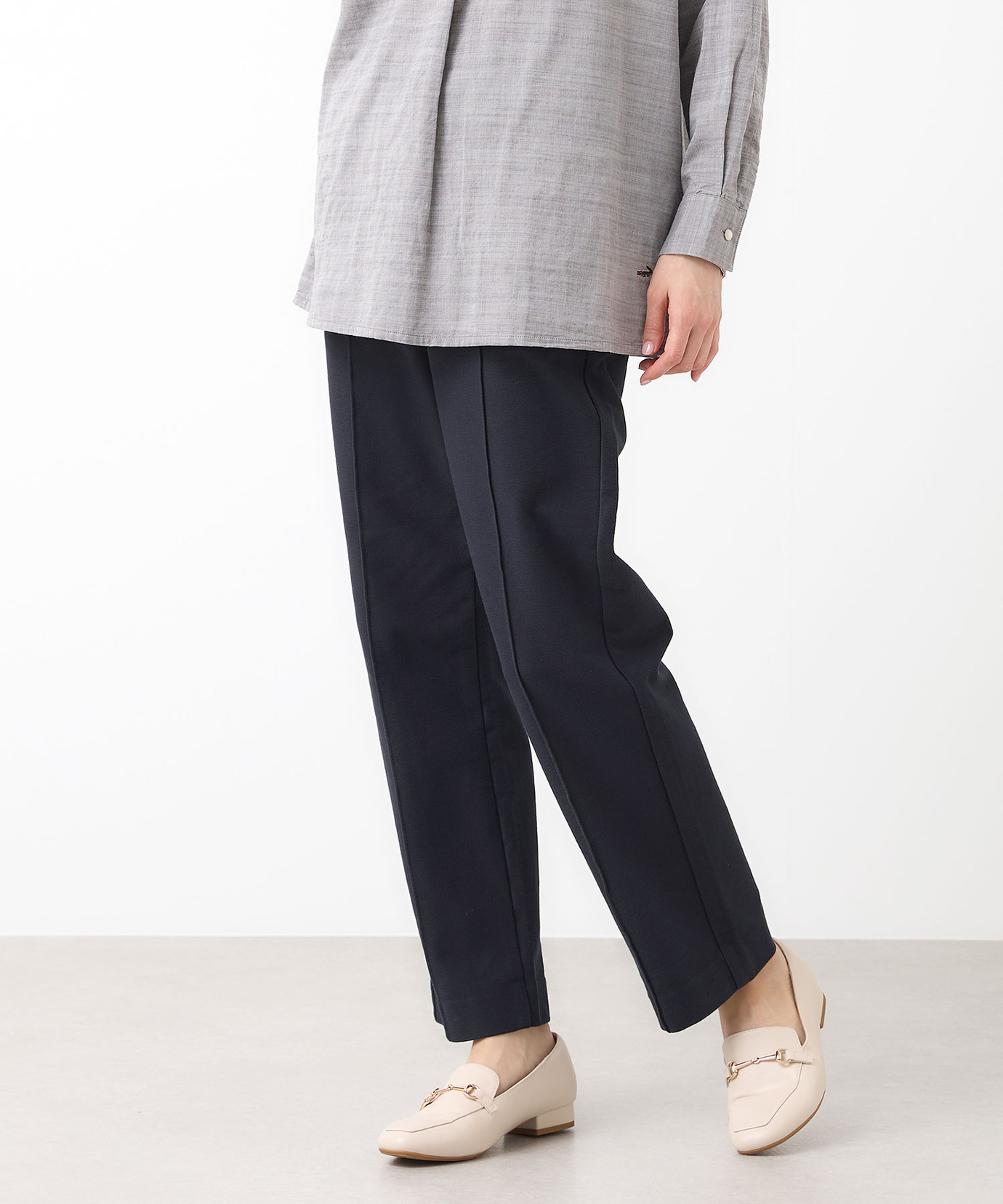 レディース ウエストゴム ピンタック パンツ通販 [0105-61500