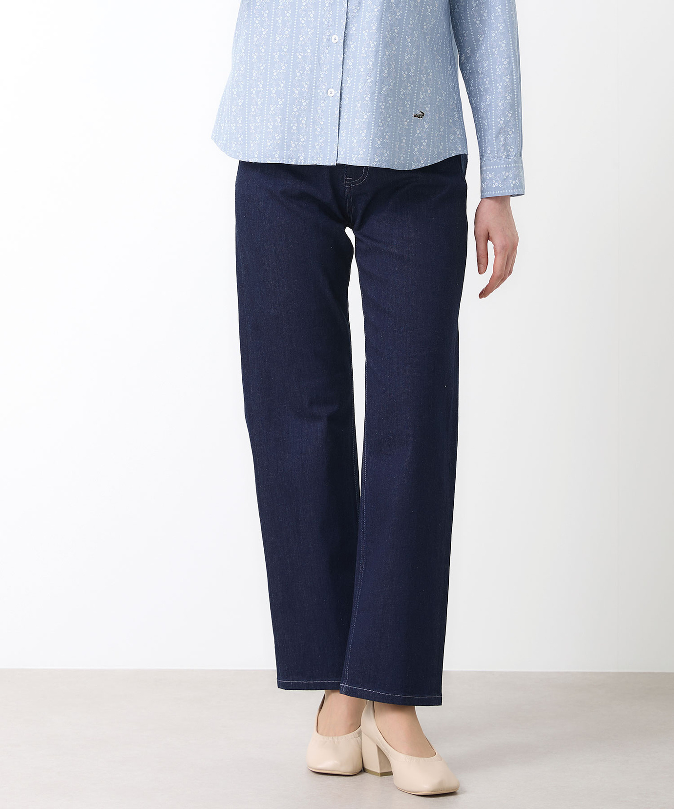 レディース ストレッチ ストレート デニムパンツ通販 [0105-61501