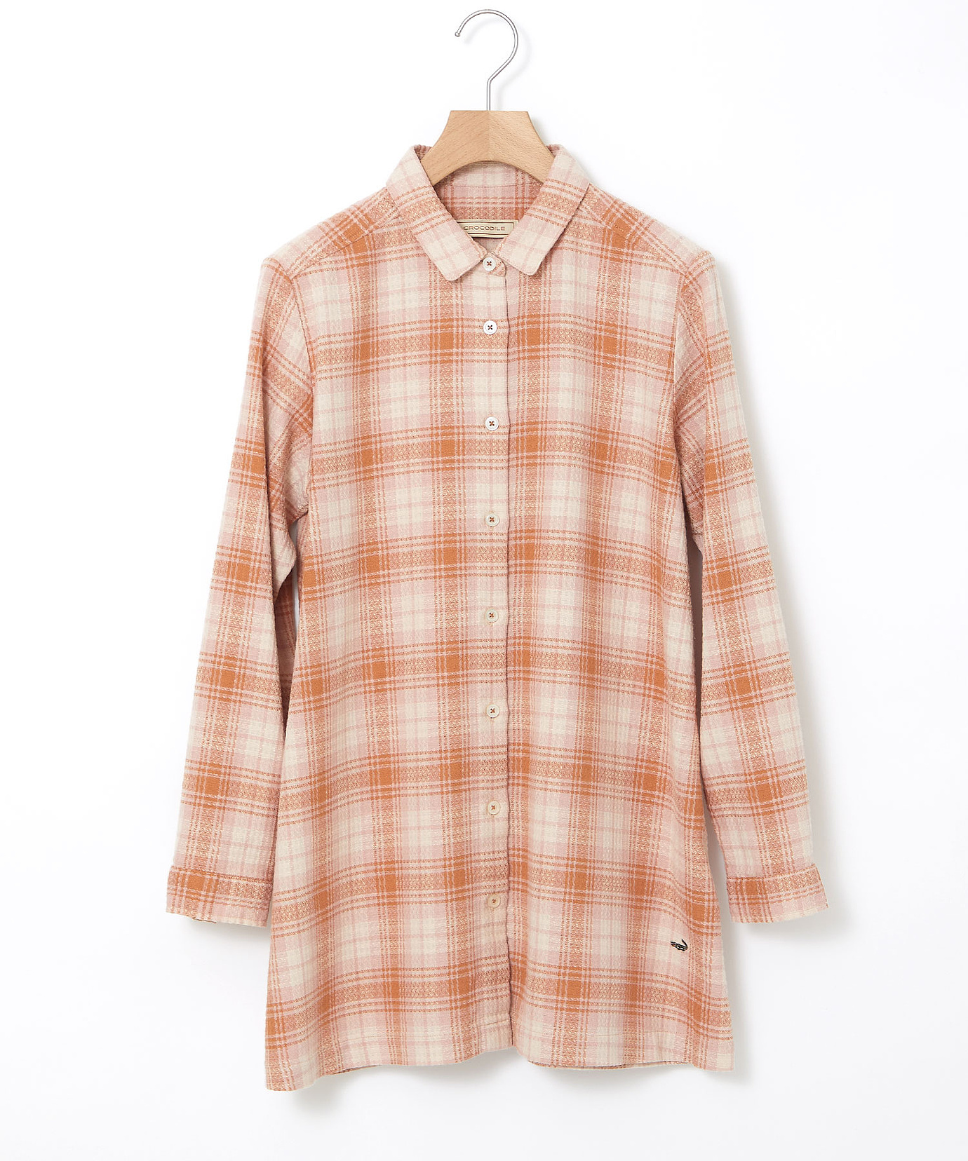 CROCODILE クロコダイル 長袖 M相当 半袖チェックシャツ ト ① 極美品 