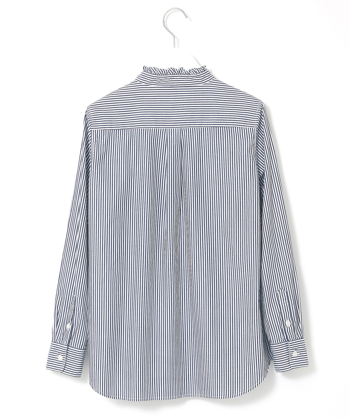 新品 Drawer ドゥロワー コットンストライプフリルブラウス　ブラミンク 新品 Drawer ドゥロワー コットンストライプフリルブラウス ブラミンク