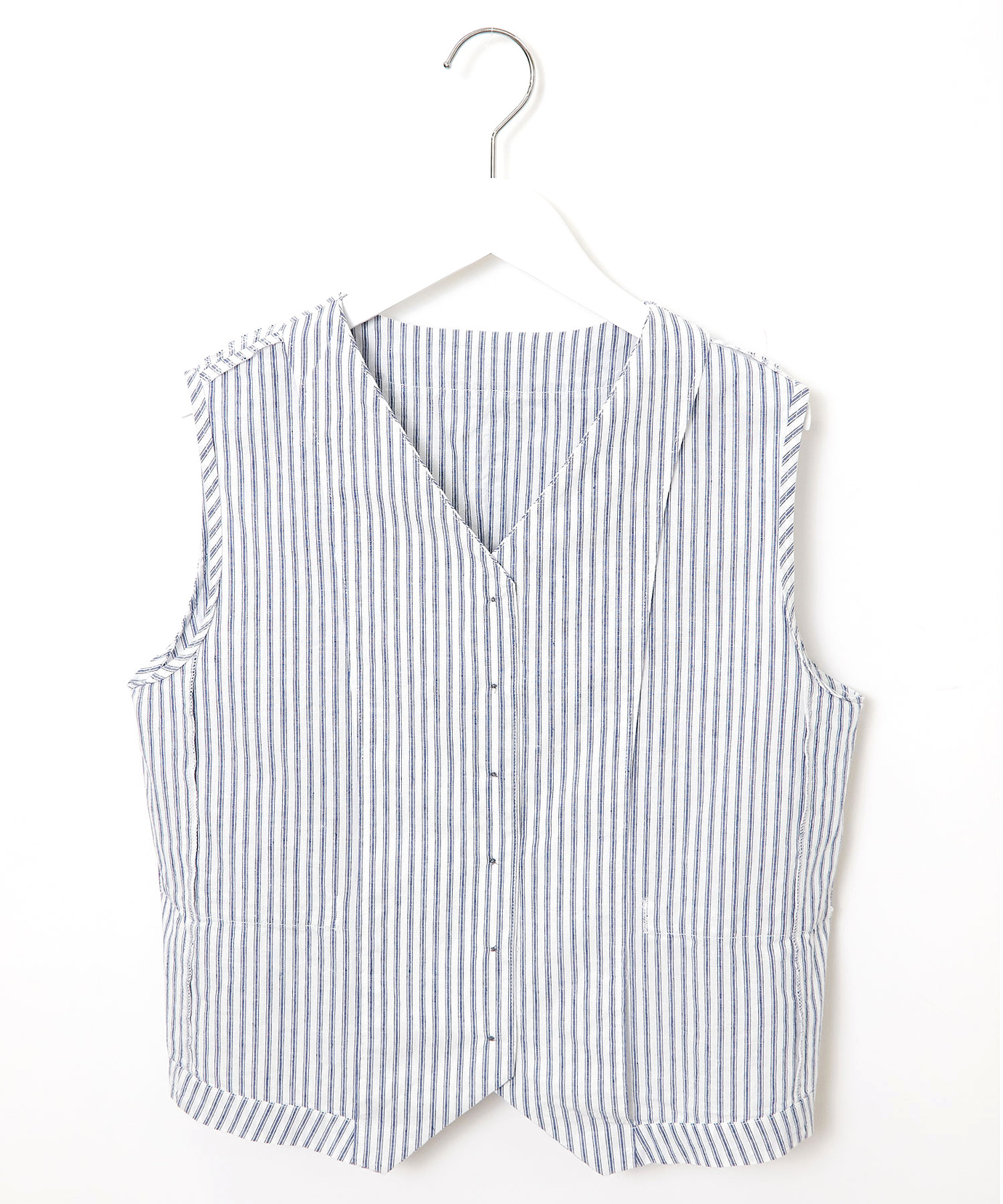 レディース コットンリネン Vネック ベスト【一部店舗限定】通販 [0201