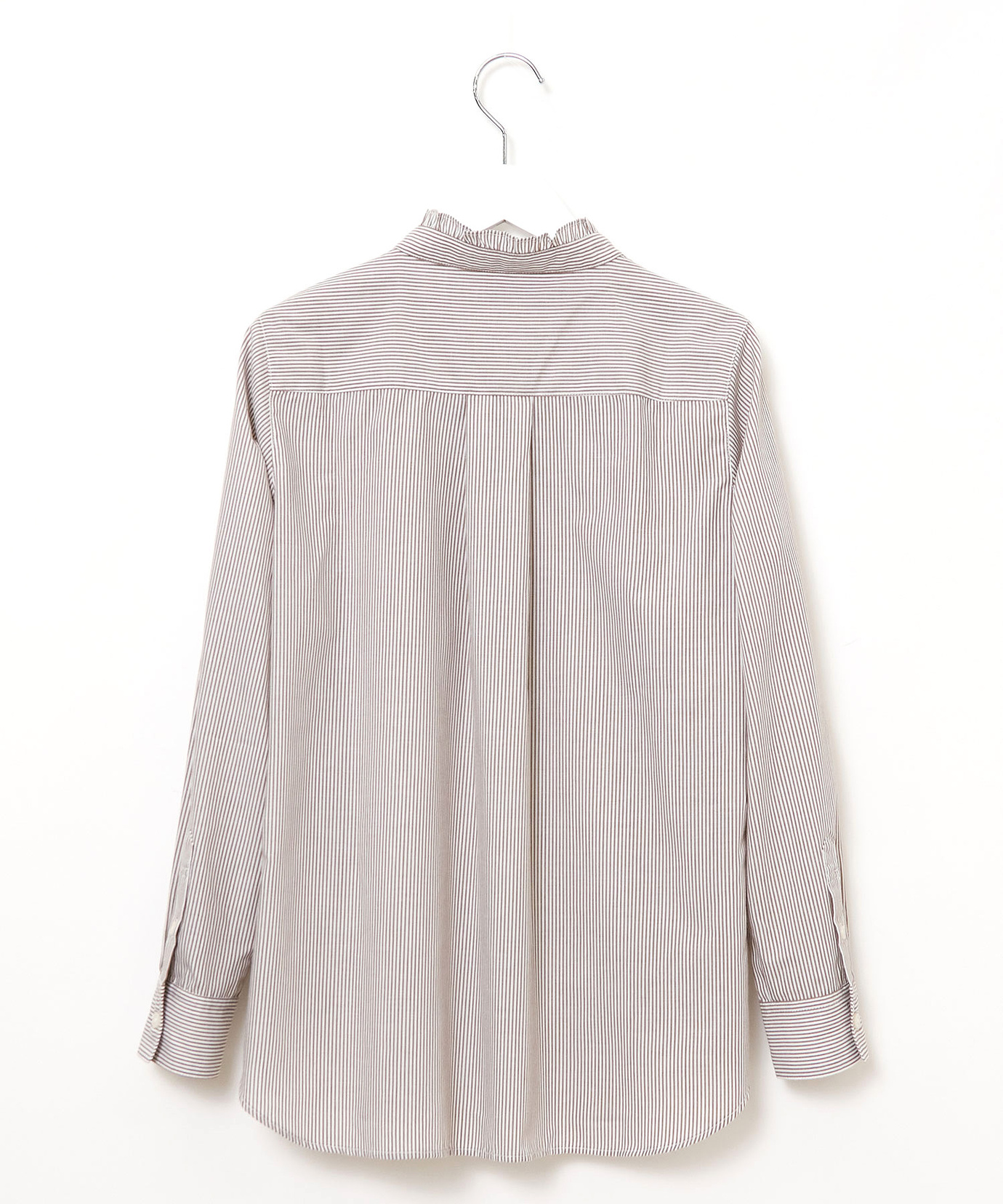 レディース フリルカラー ストライプ ブラウス通販 [0201-55152