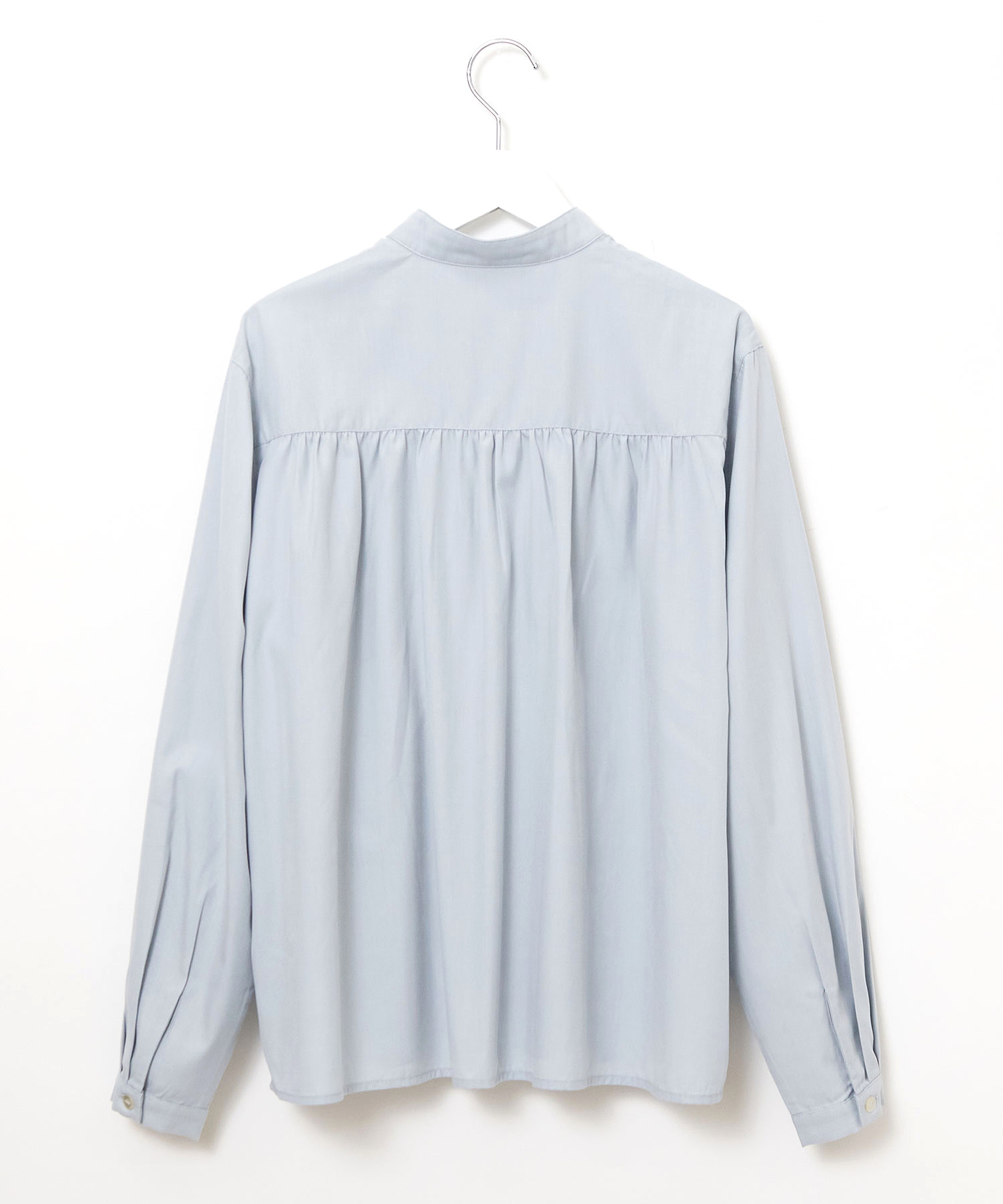 レディース バンドカラー ピンタック ブラウス通販 [0201-55162