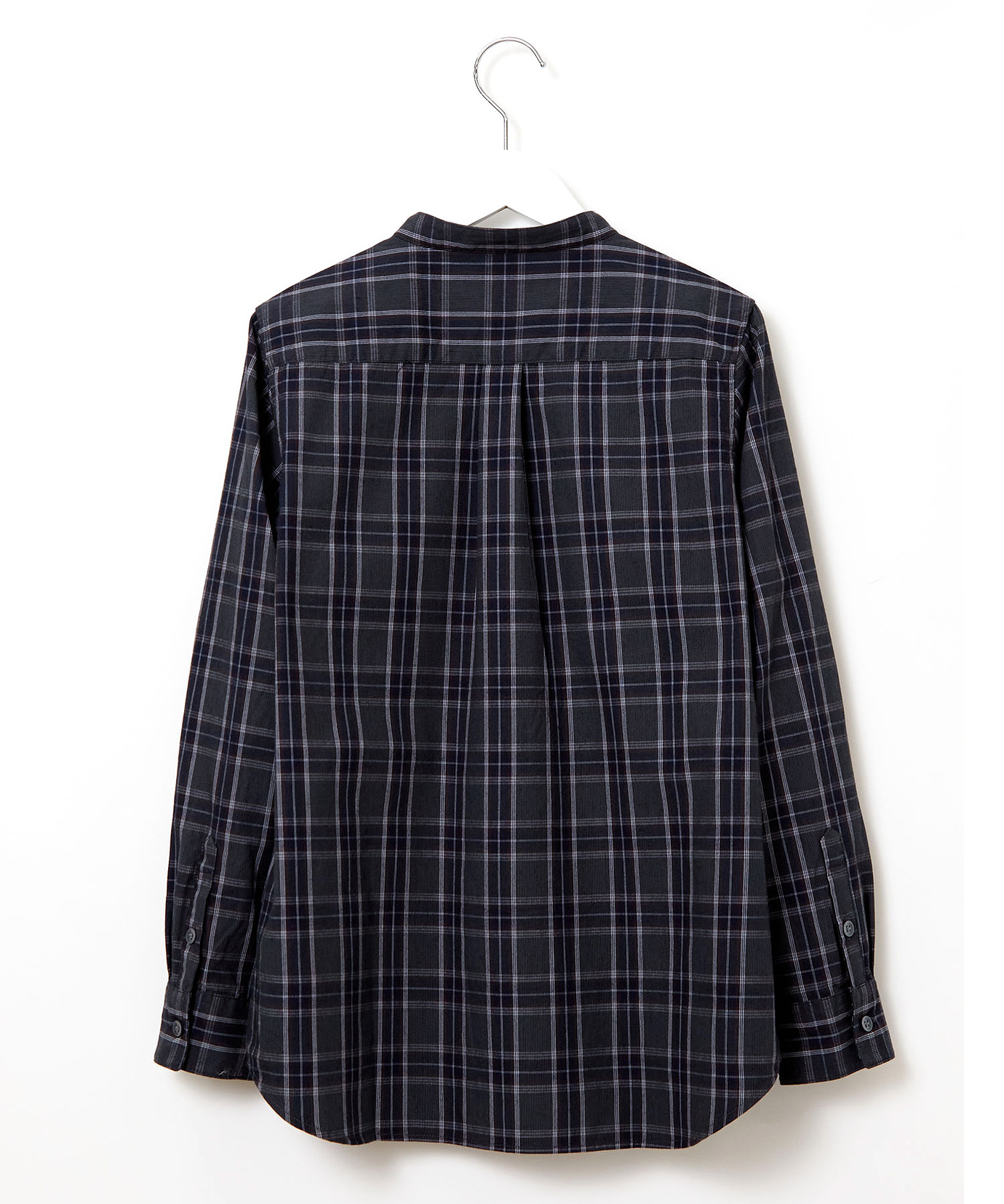 【極美品】ウールチェックプリントバンドカラーブラウス チェックバンドカラーブラウス | CARA O CRUZ (Women)/キャラ・オ