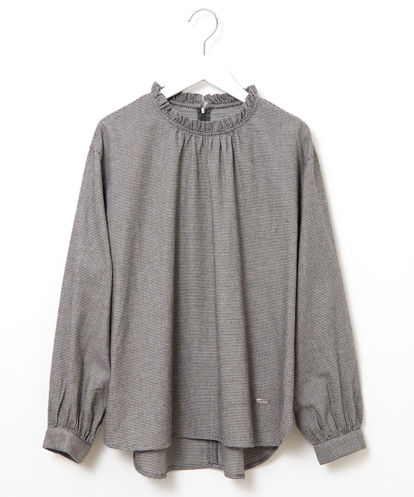 千鳥！ レディース フロントギャザー 千鳥柄 ブラウス通販 [0201-58151