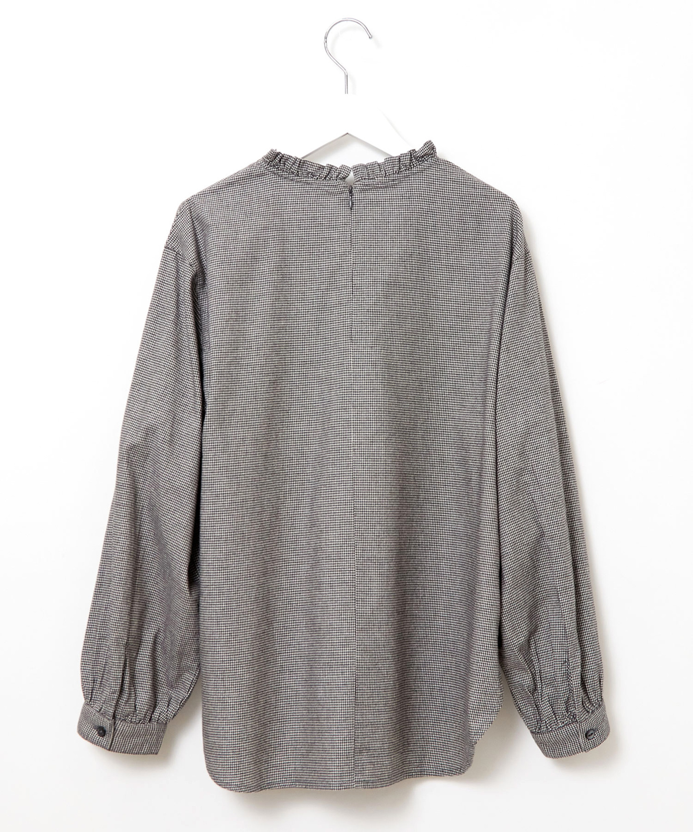 レディース フロントギャザー 千鳥柄 ブラウス通販 [0201-58151