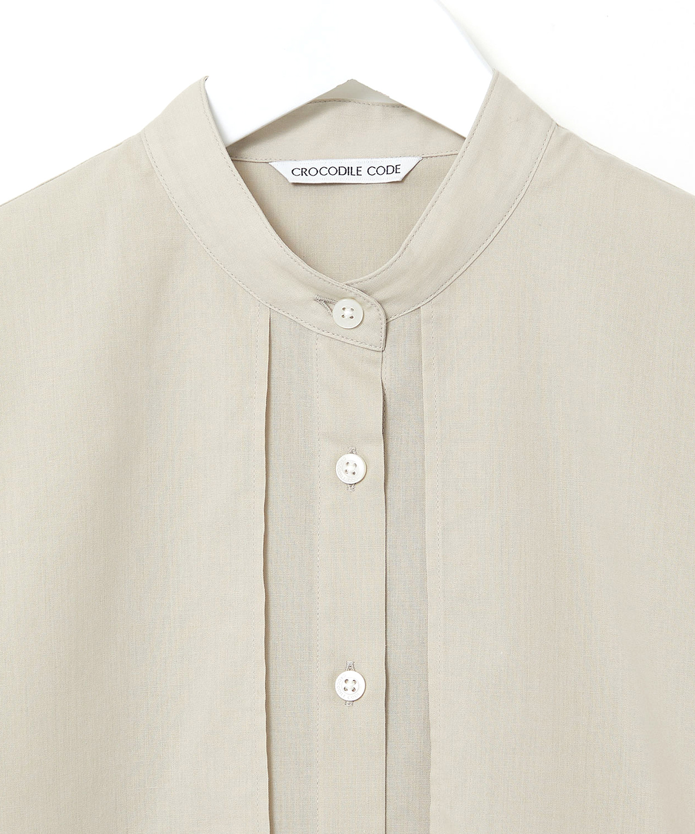 BEIGE ブラウス　新品 レディース ヨーク切替 バンドカラー ブラウス【オンラインショップ