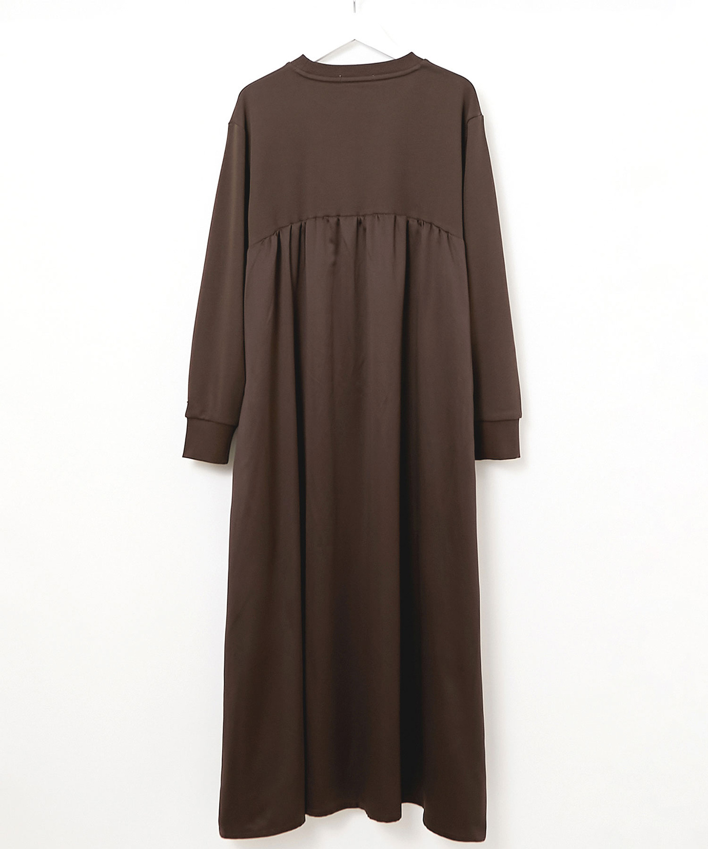 レディース サテンドッキング ギャザー ワンピース【一部店舗限定