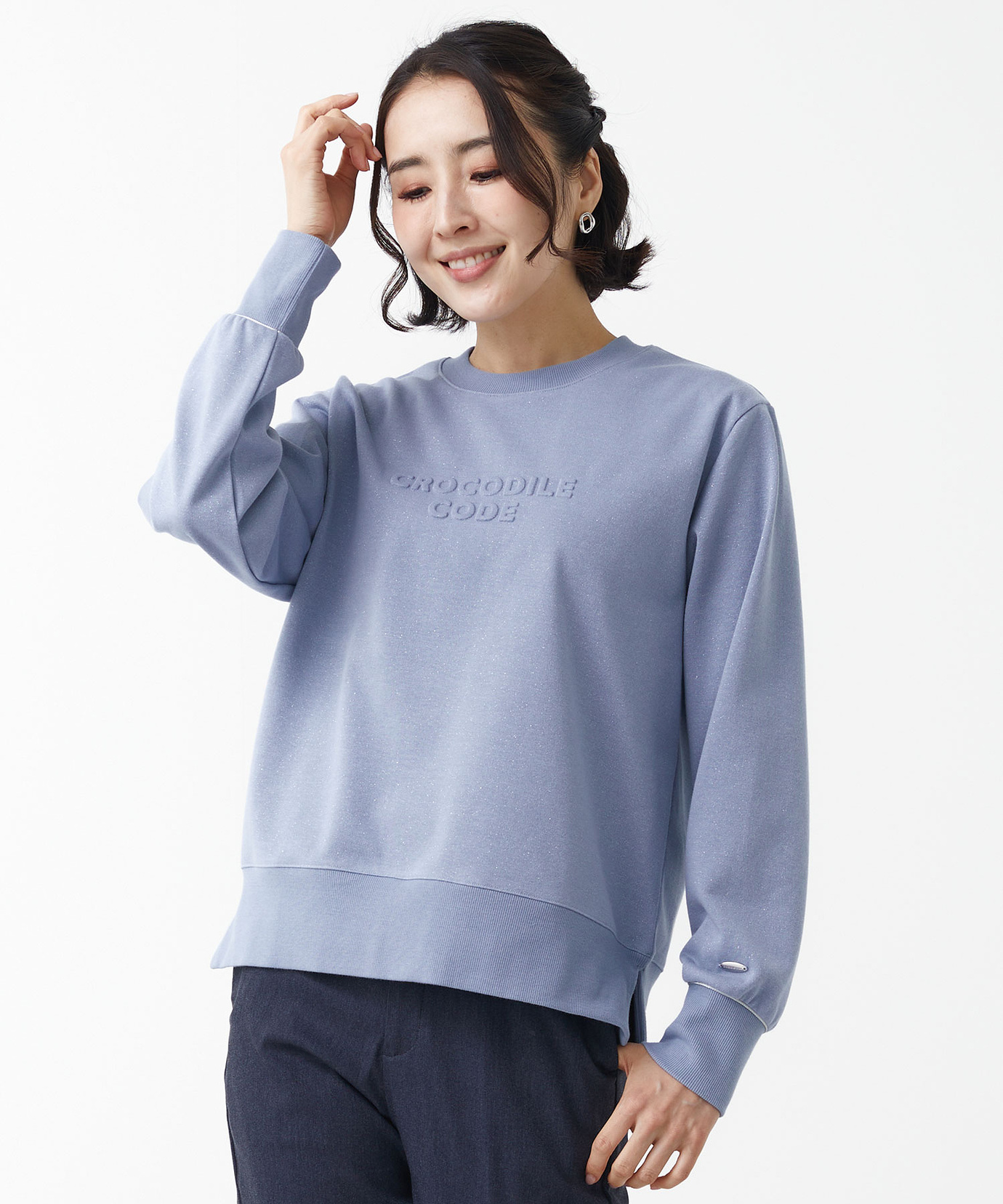 ¥28,600新品正規品【V12/L】裏地付きクルーネックニット長袖カットソー green label relaxing（グリーンレーベルリラクシング） セーター