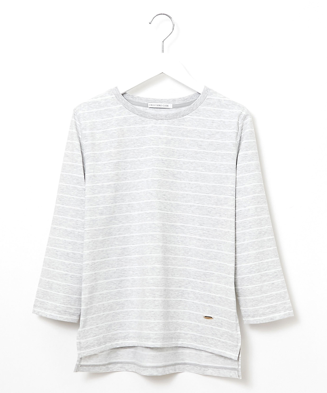 アップルハウス T5307ボーダーチュニック 半袖 カットソー レディース 2023秋