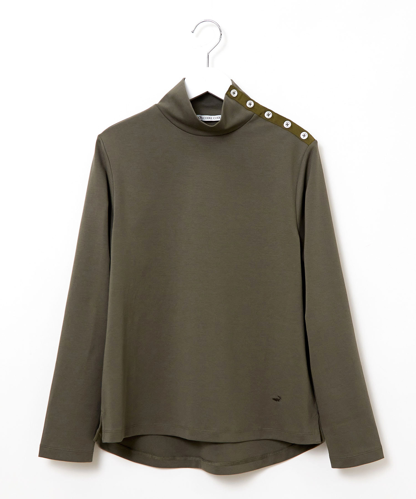 レディース ボタン ハイネック カットソー通販 [0202-58252